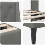  Okvir za krevet Tamnosiva 137 x 190 cm Baršun - Dupli | shoptok.hr