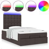 vidaXL Okvir za krevet s madraca tamnosmeđi 120x190 cm od tkanine | shoptok.hr