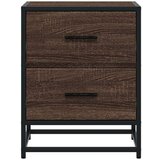 vidaXL Nočna omarica rjavi hrast 40x31x50 cm inženirski les | Shoptok.si