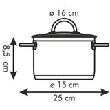 Tescoma Vision lonac s poklopcem, Ø 16 cm, 1,5 l | shoptok.hr