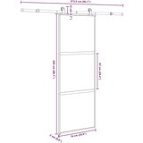 vidaXL Drsna vrata z opremo 76x205 cm kaljeno steklo in aluminij | Shoptok.si