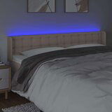  LED posteljno vzglavje kapučino 163x16x78/88 cm umetno usnje, (20951909) | Shoptok.si
