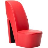  Stolica u obliku visoke pete od umjetne kože crvena | shoptok.hr