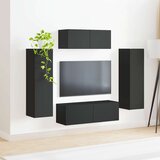  Komplet TV omaric 3 pcs Črna Konstruiran les - - črna - 57.12 - 30 x 31 x 100 cm - 2025-vidaXL-Uvoz_2 | Shoptok.si