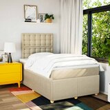  Krevet box spring s madracem krem 120 x 190 cm od tkanine | shoptok.hr