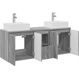  Set ormarića za kupaonicu 3 kom. Siva Sonoma 129 x 41 x 79.5 cm | shoptok.hr