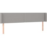  Uzglavlje s ušima svjetlosivo 203x16x78/88 cm od tkanine | shoptok.hr