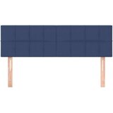  Posteljno vzglavje 2 kosa modro 72x5x78/88 cm blago, (20933803) | Shoptok.si