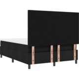 Box Postelja s škatlastim osnovanjem z vzmetnico Črna 160x200 cm Tkanina, (22067400) | Shoptok.si