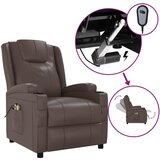vidaXL Električni masažni stol rjavo umetno usnje, (20939488) | Shoptok.si