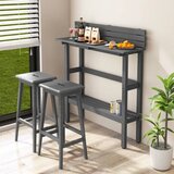  Vanjski barski stol, stolić za terasu 122 x 39 x 136 cm, siva | shoptok.hr