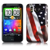 Cadorabo Case, združljiv z HTC z zvezdami in črtami tiskanja - zaščitni pokrov trdega ohišja v trendovskem dizajnu, (20560493) | Shoptok.si