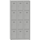  omara s predelki z zaklepanjem, vxšxg 1800 x 900 x 500 mm, 12 predelkov, svetlo sive barve | Shoptok.si