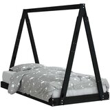  Za dječji krevet crni 80 x 160 cm od masivne borovine | shoptok.hr