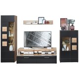 Hom`in DNEVNI REGAL, črna, barve hrasta | Shoptok.si