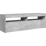 TV ormarić s LED svjetlima siva boja betona 120x35x40 cm | shoptok.hr