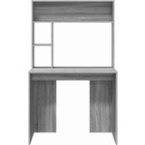 vidaXL Miza s polico Siva sonoma 91 x 50 x 149 cm Konstruiran les | Shoptok.si