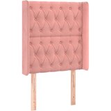 Vzglavje z ušesi roza 83x16x118/128 cm žamet, (20936288) | Shoptok.si