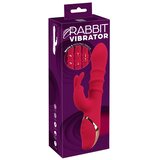 You2Toys You2 Toys Vibrator sa tri prstena Rabbit, 23.7cm, Crveni Cene