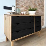  Ormar s ladicama OTTA Crna 111 x 43 x 73,5 cm Masivna borovina | shoptok.hr