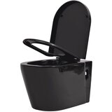  Zidna WC Školjka Keramička Crna | shoptok.hr