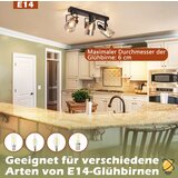 Nettlife Stropni reflektorji Črni stropni reflektorji 3 žarnice E14 Stekleni reflektorji, (22116985) Cene