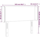 Uzglavlje s ušima krem 103x16x78/88 cm od tkanine | shoptok.hr