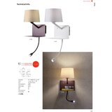  Redo 01-1807 - LED zidno svetlo TOMO 1xE27/42W/230V+LED/3W | Eponuda.com