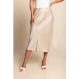 Fenzy Midi Suknja Od Imitacije Satena, Bež Boje | shoptok.hr