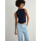 Reserved - Top s naramenicama - mornarsko plava | shoptok.hr