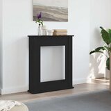 vidaXL Okvir za kamin črn hrast 75x20x87,5 cm inženirski les | Shoptok.si