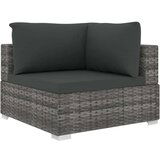 Poli 6-dijelna vrtna garnitura od poliratana s jastucima siva | shoptok.hr