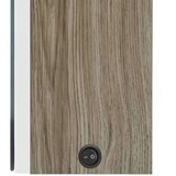 vidaXL LED kopalniška omarica z ogledalom bela in hrast 80x12x68 cm | Shoptok.si