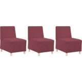 SOFA Stolica Svijetlo Siva 55 cm Tkanina 3 pcs boja crnog vina | shoptok.hr