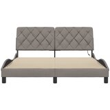  Okvir kreveta s LED-om bez madraca Taupe 160x200 cm tkanina | shoptok.hr