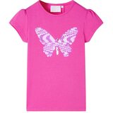  Dječja majica s širokim rukavima tamnoružičasta 104 | shoptok.hr