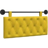  Držeće uzglavlje Zidne Žuta 110 x 55 x 7 cm Baršun - Žuta 100 cm bez LED | shoptok.hr
