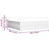  Okvir kreveta s madracem Ostalo Crna 180 x 200 cm Baršun | shoptok.hr