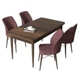 Hanah home set trpezarijski sto i 4 stolice arp baroque dusty rose | ePonuda.com