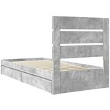  Krevet s od storage Betonski sivi 90 x 190 cm Konstruirano drvo | shoptok.hr