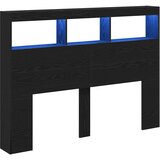 Ormarić za uzglavlje LED boja crni hrasta 140x17x102 cm | shoptok.hr