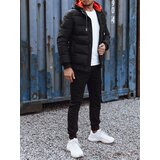 DStreet Men's winter quilted jacket with hood black | shoptok.hr