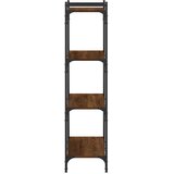  Regal za knjige 4 razine smeđa boja hrasta 80x30x120 cm drveni | shoptok.hr