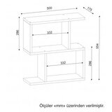 Hanah home Pomoćni stol, Bijela boja, Karinus - White | shoptok.hr