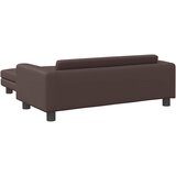  Dječja sofa s tabureom smeđa 100 x 50 x 30 cm od umjetne kože | shoptok.hr