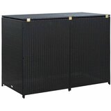  Ukrasna Kutija od Poliratana za 2 Kante za Otpad Crna 148x80x111 cm | Eponuda.ba