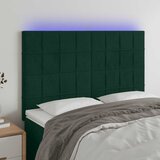  LED uzglavlje tamnozeleno 144x5x118/128 cm baršunasto | Eponuda.ba