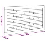  Uzglavlje Zidne Prirodna 100 cm Čvrsto teak drvo | shoptok.hr