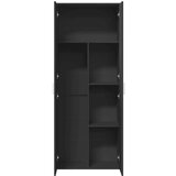 vidaXL Visoka omara črna 70x35x180 cm inženirski les | Shoptok.si