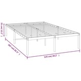 Metalni Kovinski posteljni okvir bel 120x200 cm, (20600904) | Shoptok.si